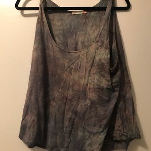 green tye die tank top
